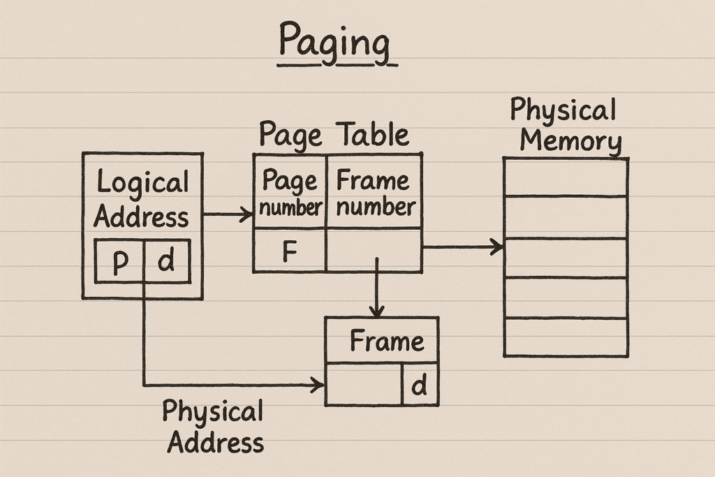 Paging diagram in Hindi